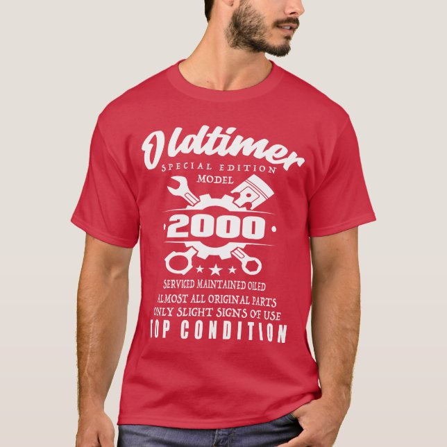 Camiseta Edición Especial Modelo 2000 Cumpleaños Clásico Au (Anverso)