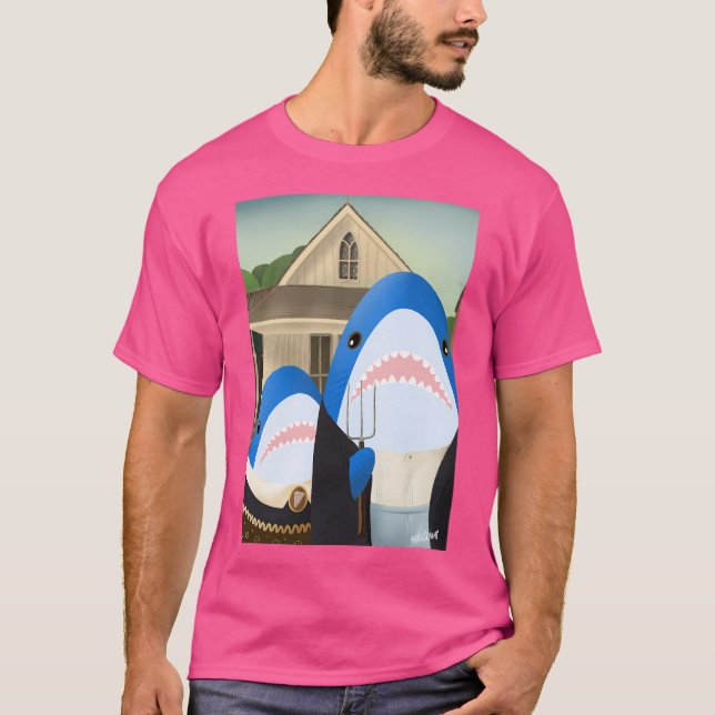 Camiseta Edición estadounidense gótica de Blahajshark (Anverso)