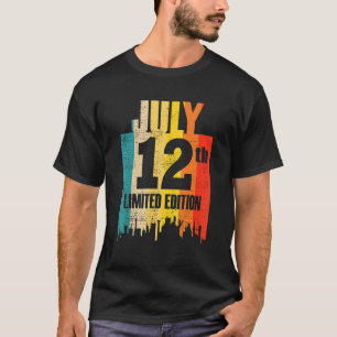 Camiseta Edición Limitada 12 de Julio Día 12 Mes 7 Retro