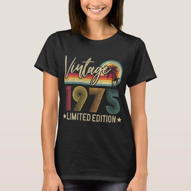 Camiseta Edición limitada 1975 47º regalo de cumpleaños 47  (Anverso)