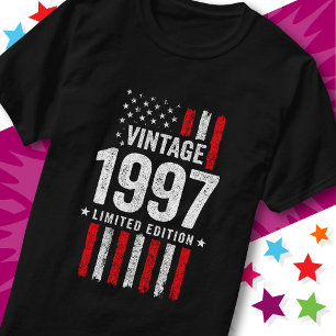 Camiseta Edición Limitada Bandera Americana Estrellas Vinta