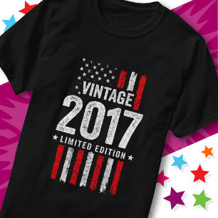 Camiseta Edición Limitada Bandera Americana Estrellas Vinta