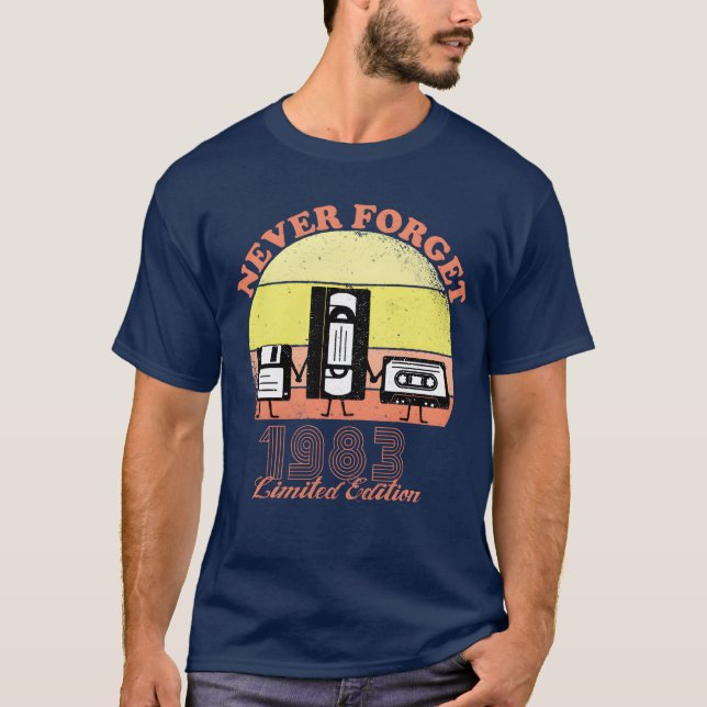 Camiseta Edición Limitada Cumpleaños 1983 Vin Nunca Olvides (Anverso)