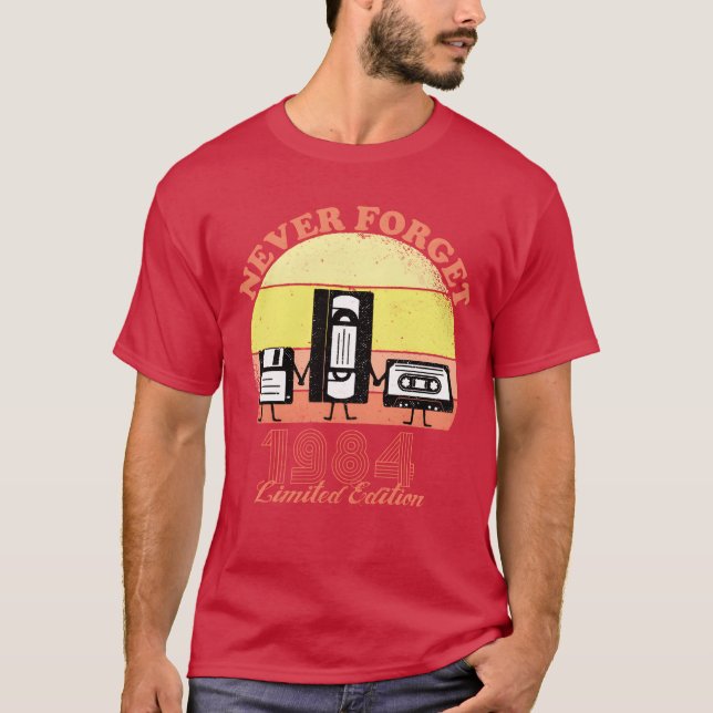 Camiseta Edición Limitada Cumpleaños 1984 Vin Nunca Olvides (Anverso)