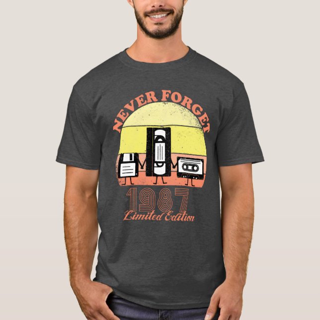 Camiseta Edición Limitada Cumpleaños 1987 Vin Nunca Olvidar (Anverso)