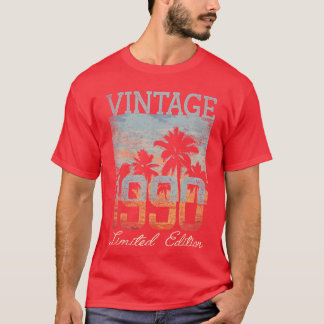 Camiseta Edición Limitada Cumpleaños 35 1990 Vintage 35 Año