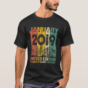 Camiseta Edición Limitada Cumpleaños 3 Años Enero 2019 3 Añ