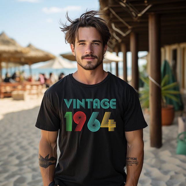 Camiseta Edición Limitada Cumpleaños 60 Vintage 1964 (Subido por el creador)