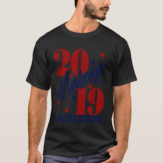 Camiseta Edición Limitada Cumpleaños 6 Vintage 2019 Hombres (Anverso)