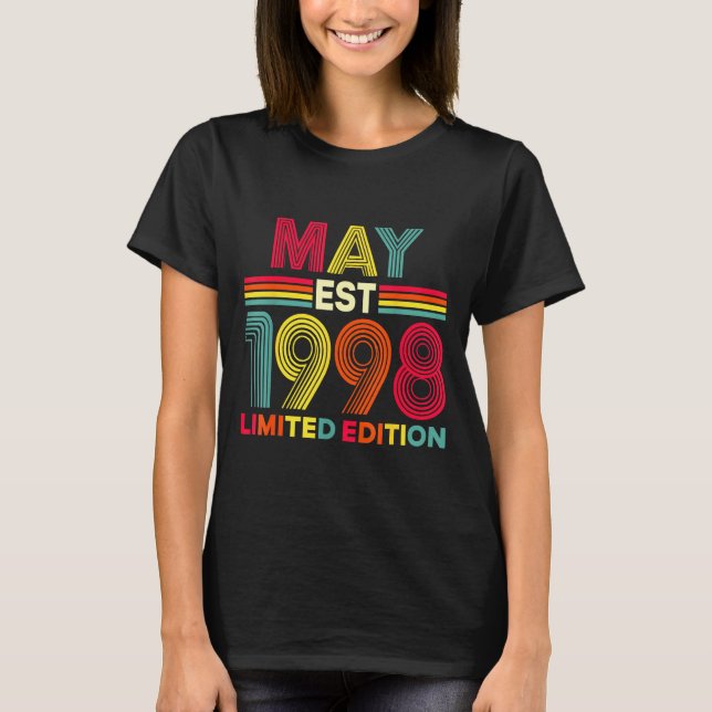 Camiseta Edición limitada cumpleaños mayo 1998 28 años de e (Anverso)