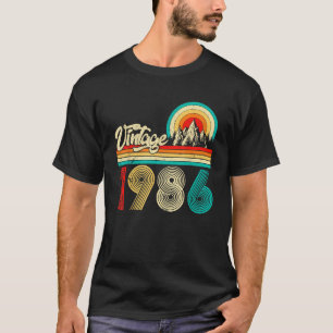 Camiseta Edición Limitada Cumpleaños Retro Nacido en 1986 H