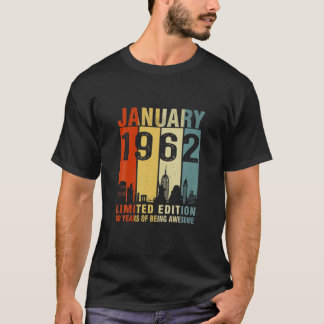 Camiseta Edición Limitada De Enero De 1962 60 Años De Awe