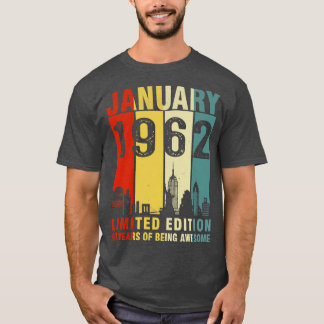 Camiseta Edición Limitada De Enero De 1962 60 Años De Awe
