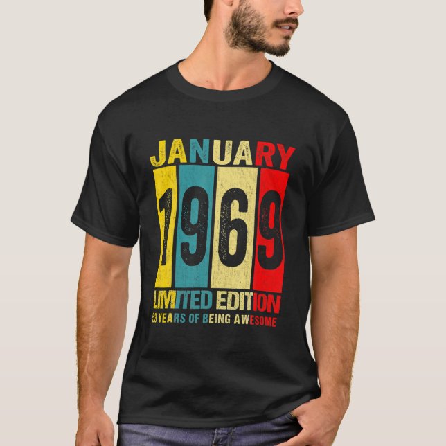 Camiseta Edición Limitada De Enero De 1969 53 Años De Awe (Anverso)