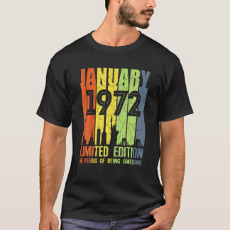 Camiseta Edición Limitada De Enero De 1972 50 Años De Awe