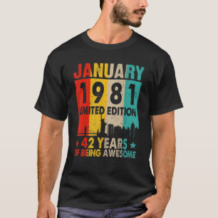 Camiseta Edición Limitada De Enero De 1981 42 Años De Awe