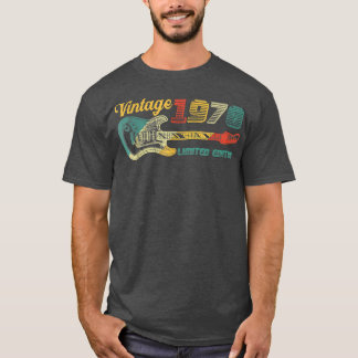 Camiseta Edición limitada de Guitar Lover 52 años Vintage 1