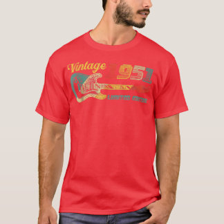 Camiseta Edición limitada de Guitar Lover 71 años Vintage 1