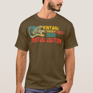 Camiseta Edición limitada de Guitar Lover de 63 años Vintag