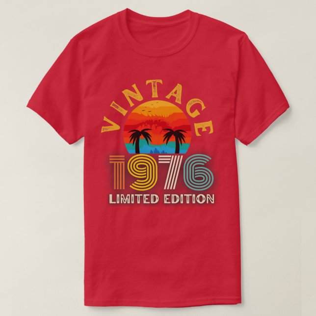 Camiseta Edición limitada de Vintage 1976 (Diseño del anverso)