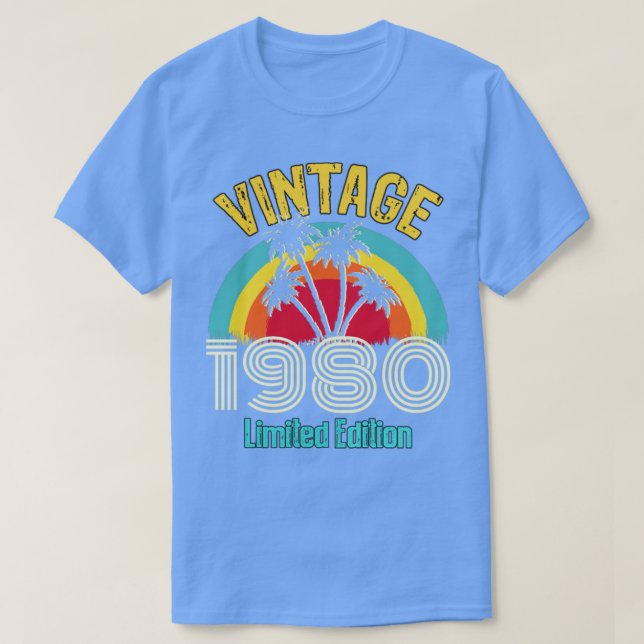 Camiseta Edición limitada de Vintage 19801 (Diseño del anverso)