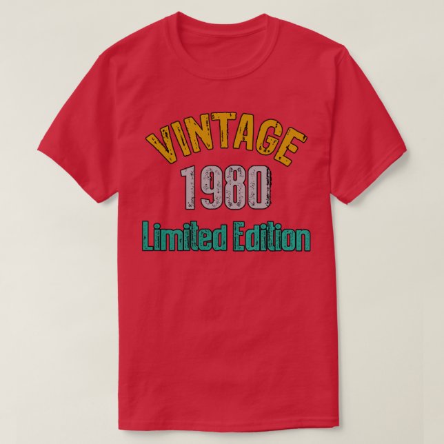 Camiseta Edición limitada de Vintage 19802 (Diseño del anverso)