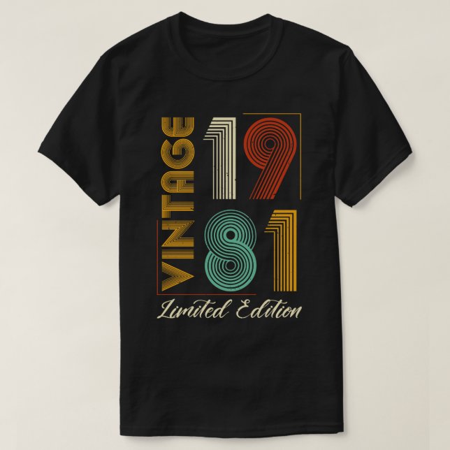Camiseta Edición limitada de Vintage 1981 (Diseño del anverso)