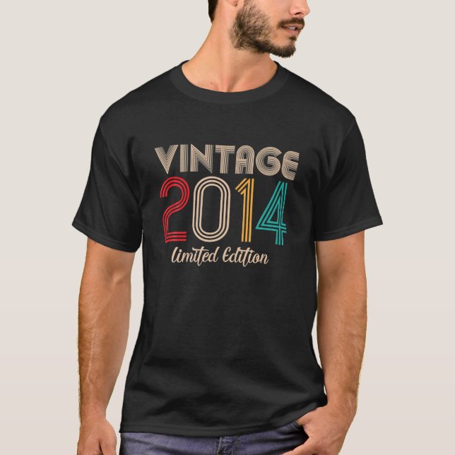Camiseta Edición limitada de Vintage 2014 Octavo cumpleaños (Anverso)