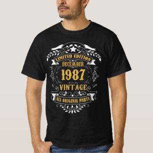 Camiseta Edición Limitada Diciembre 1987 Vintage All Origin