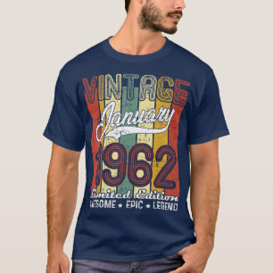 Camiseta Edición limitada Enero de 1962 59º regalo de cum