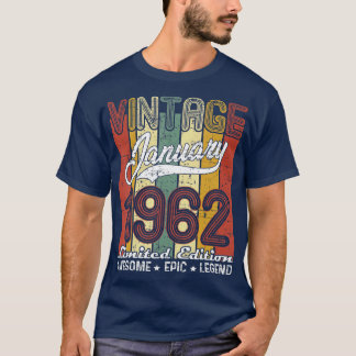 Camiseta Edición limitada Enero de 1962 59º regalo de cumpl