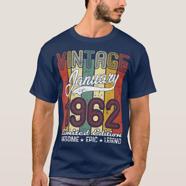 Camiseta Edición limitada Enero de 1962 59º regalo de cumpl (Anverso)