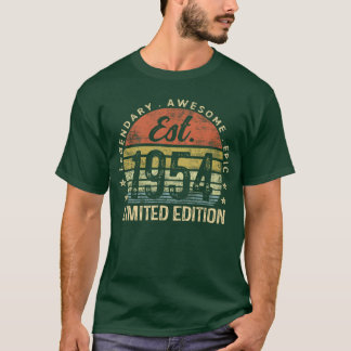 Camiseta Edición Limitada Est 1954 Cumpleaños 72 Vintage 72