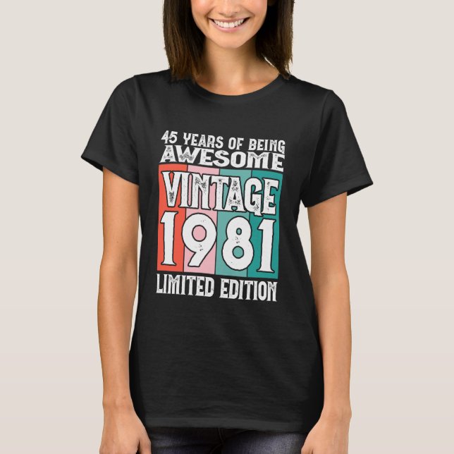 Camiseta Edición Limitada Legendaria Desde 1981 Cumpleaños  (Anverso)