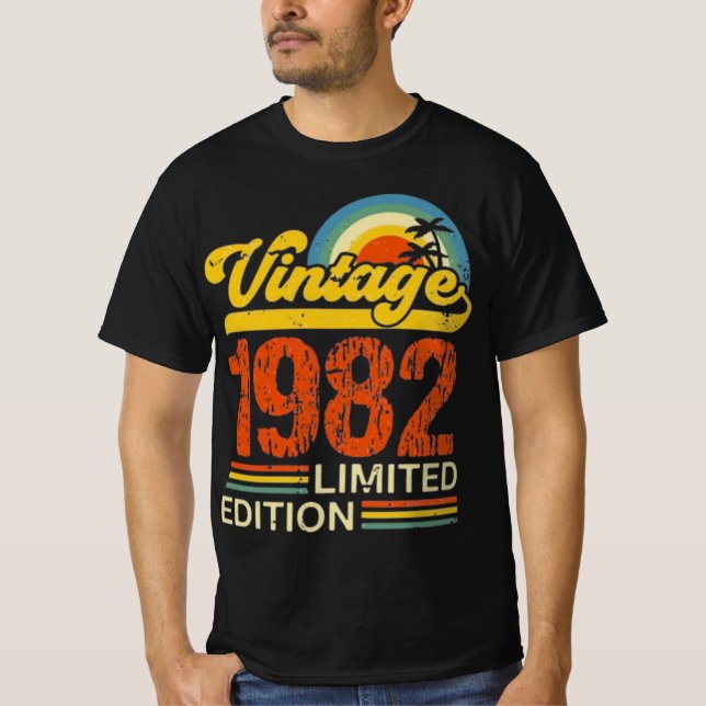 Camiseta Edición Limitada Retro Cumpleaños 1982 (Anverso)