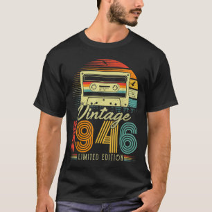 Camiseta Edición Limitada Retro Vintage 1946 80 Años Bi