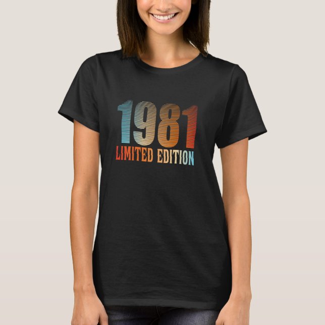 Camiseta Edición Limitada Retro Vintage cumpleaños 1981 (Anverso)