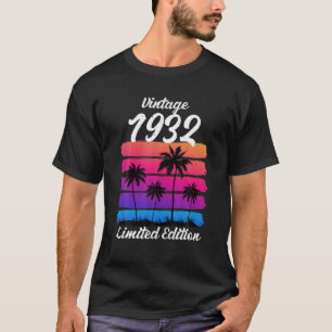 Camiseta Edición Limitada Tees 1932 Vintage Retro 90Th Birt