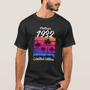 Camiseta Edición Limitada Tees 1932 Vintage Retro 90Th Birt