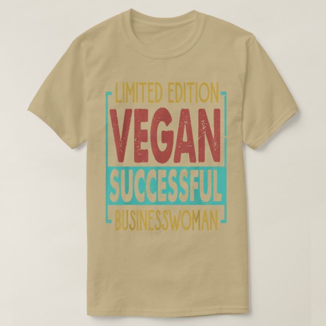 Camiseta Edición Limitada Vegan Exitosa Empresaria - E (Diseño del anverso)