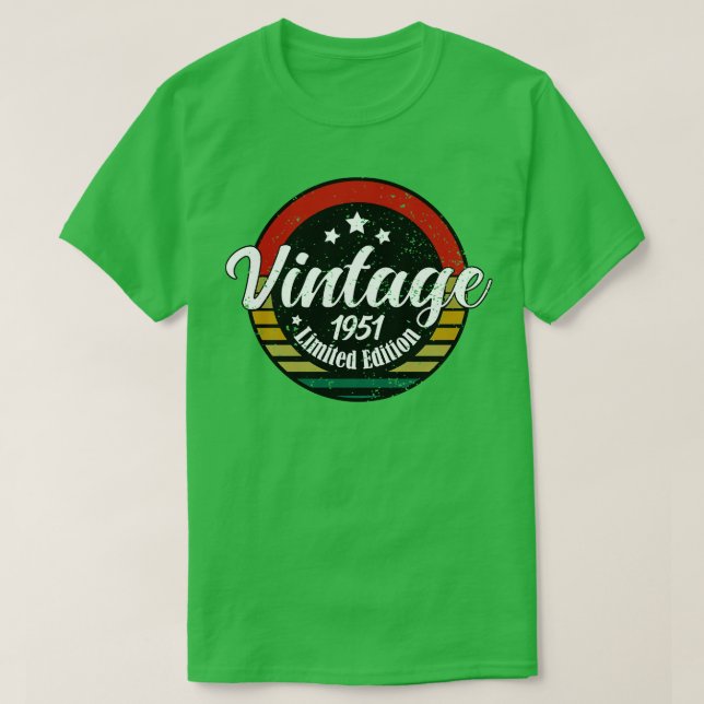 Camiseta Edición Limitada Vintage 1951 cumpleaños 74rd Birt (Diseño del anverso)