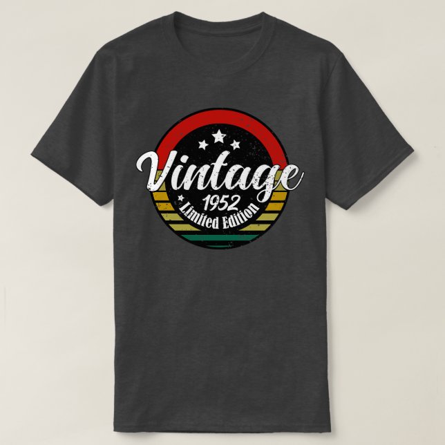 Camiseta Edición Limitada Vintage 1952 cumpleaños 71st Birt (Diseño del anverso)