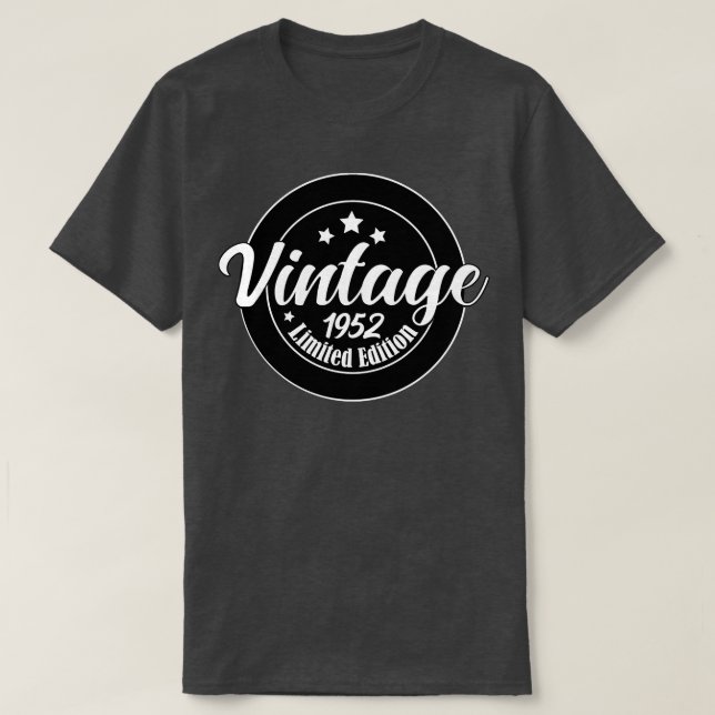Camiseta Edición Limitada Vintage 1952 cumpleaños 71st Birt (Diseño del anverso)