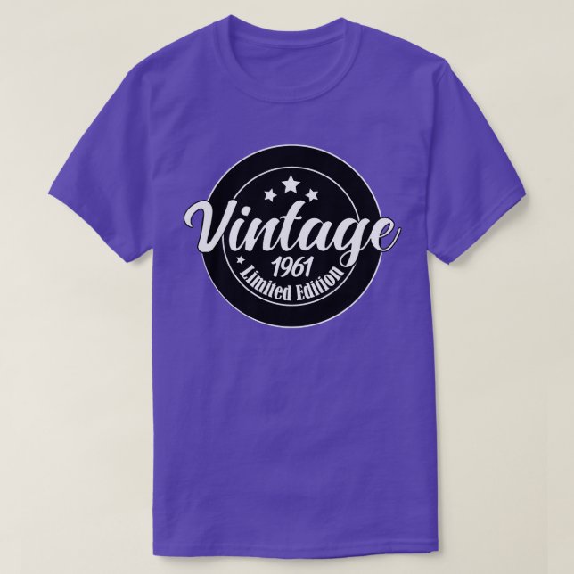 Camiseta Edición Limitada Vintage 1961 cumpleaños 62ª Birth (Diseño del anverso)