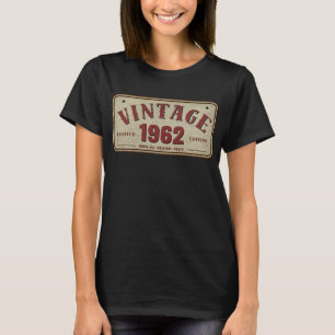 Camiseta Edición Limitada Vintage 1962 Partes Originales To