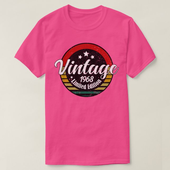 Camiseta Edición limitada Vintage 1968 cumpleaños 55st Birt (Diseño del anverso)