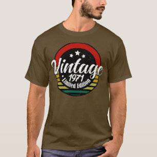 Camiseta Edición Limitada Vintage 1971 cumpleaños 52st Birt