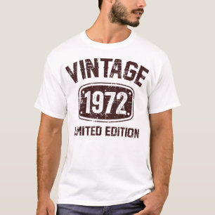 Camiseta Edición Limitada Vintage 1972 de 50 Años Cumpleaño
