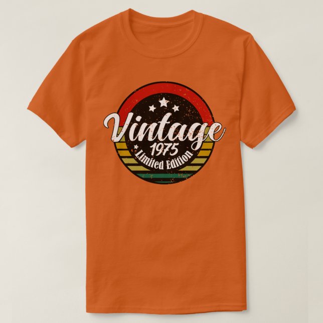 Camiseta Edición limitada Vintage 1975 cumpleaños 48st Birt (Diseño del anverso)