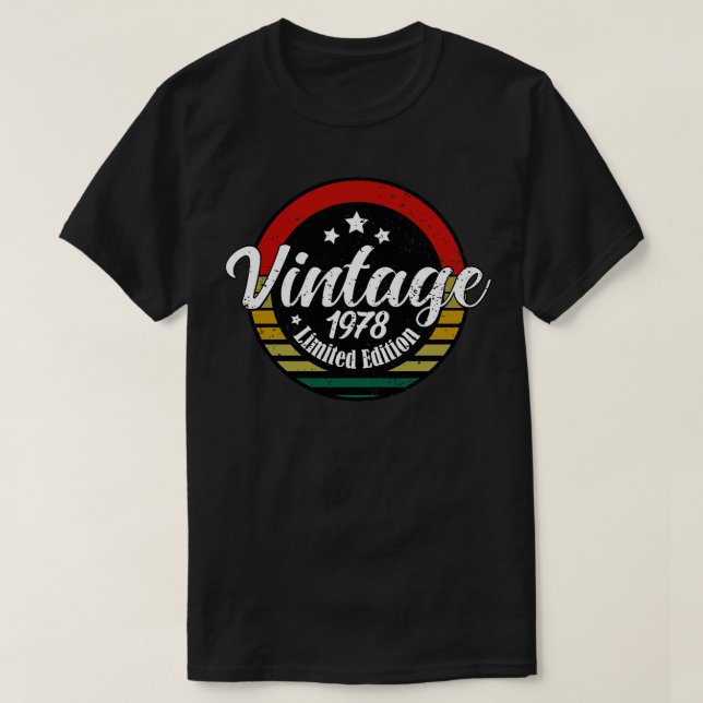 Camiseta Edición limitada Vintage 1978 cumpleaños 45st Birt (Diseño del anverso)